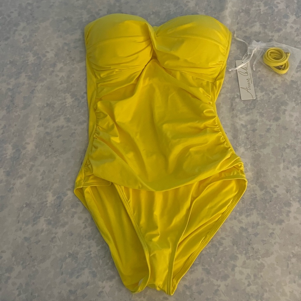 Anne Cole Yellow Women's One Piece Swimsuit